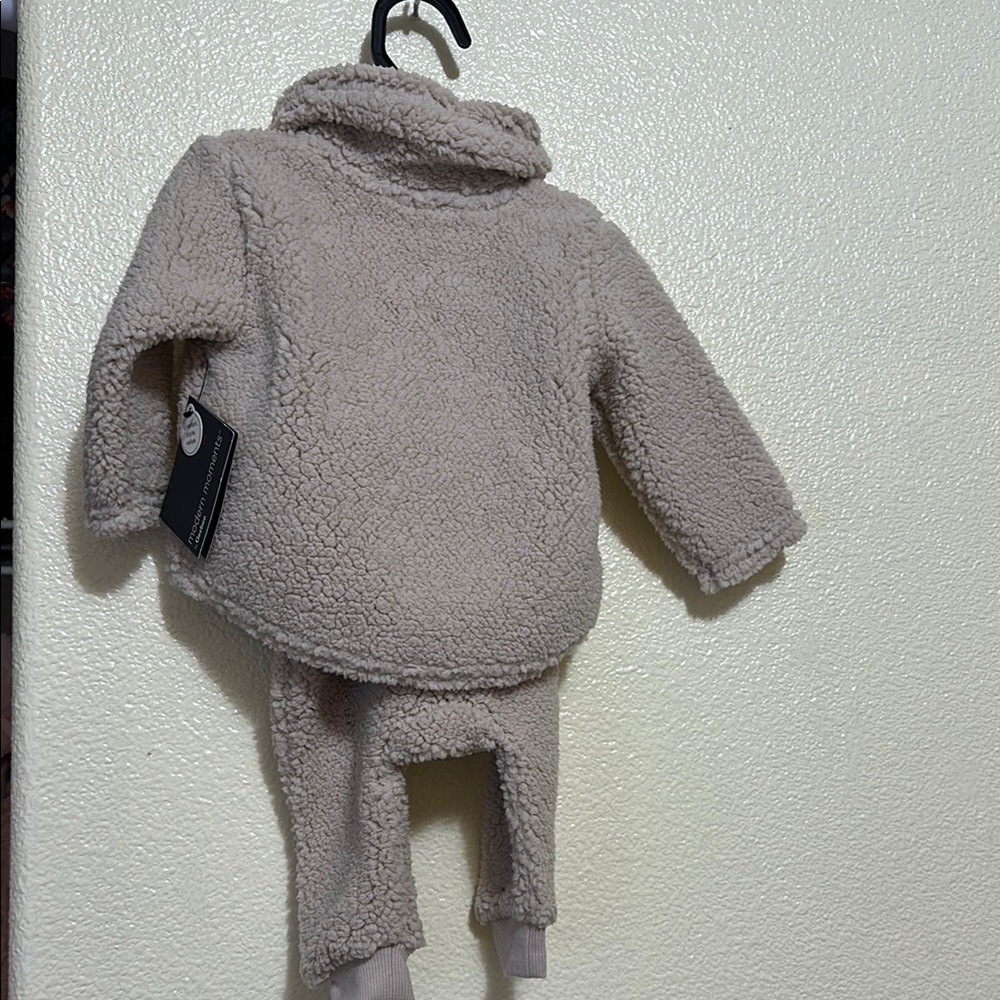 Gerber- Kids Tan Sherpa Jacket & Pants Set - Picture 2 of 3